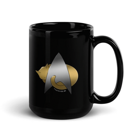 Star Trek: The Next Generation Kitty Cat Logo Black Mug - Paramount Shop