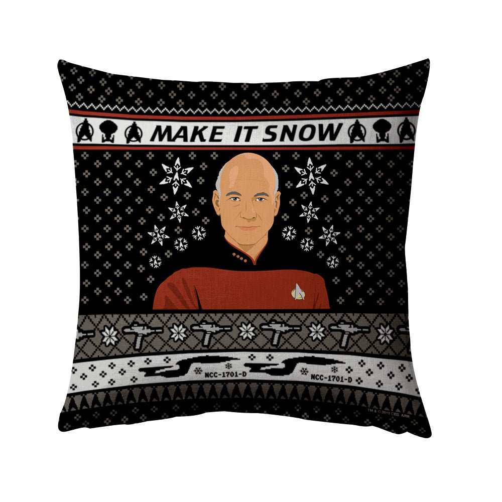 Star Trek: The Next Generation Make It Snow Pillow - 16" x 16" - Paramount Shop