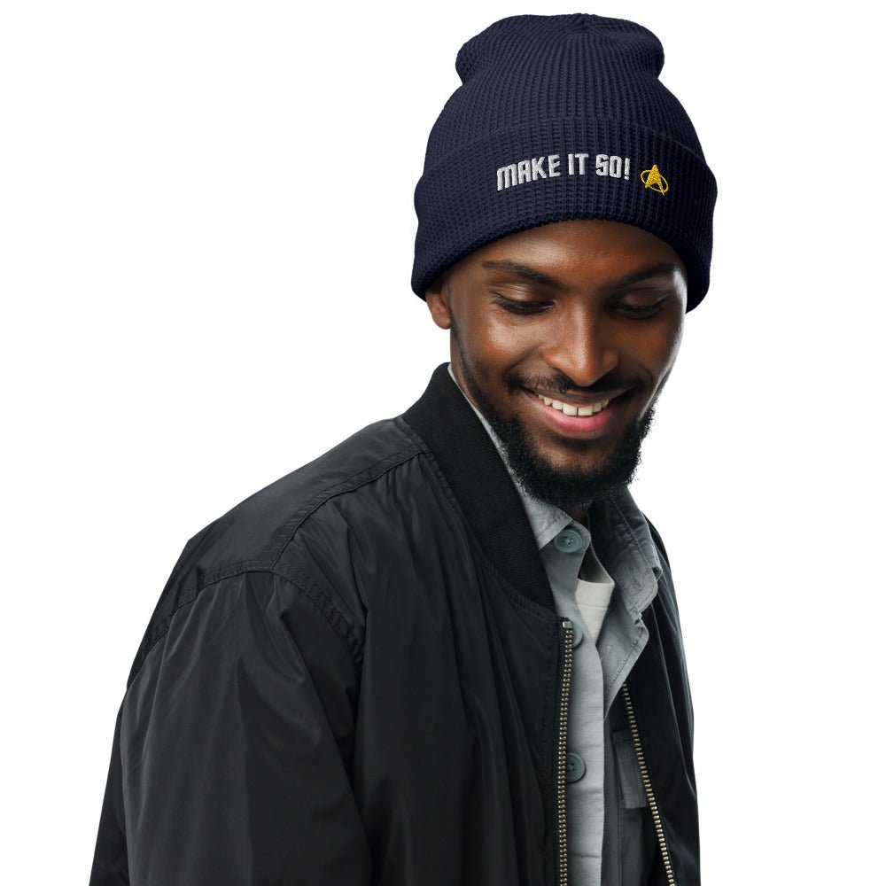 Star Trek: The Next Generation Make It So! Embroidered Waffle Beanie - Paramount Shop