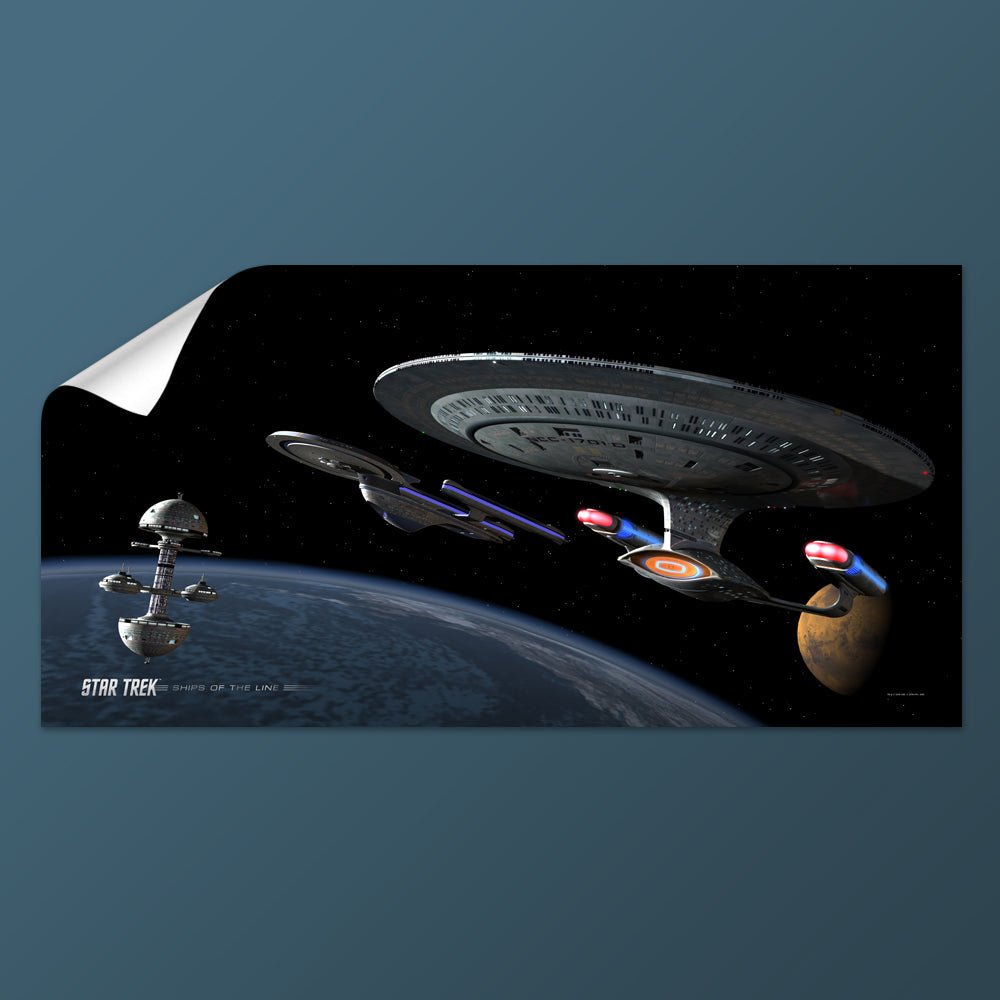 Star Trek: The Next Generation Ships of the Line Making for Deep Water Removable Wall Peel - Paramount Shop