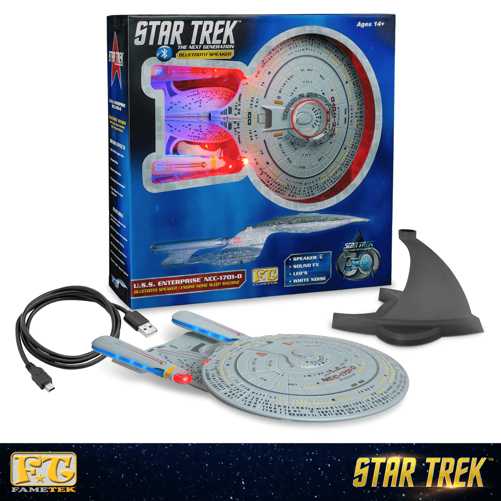 Star Trek: The Next Generation U.S.S. Enterprise NCC - 1701 - D Bluetooth¬Æ Speaker With Sleep Machine, LED's & Sound Effects - Paramount Shop