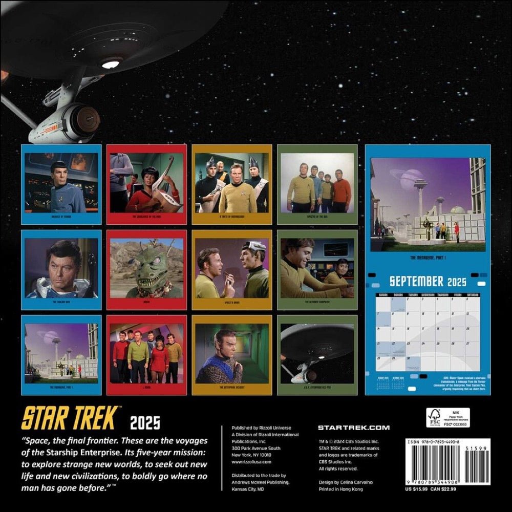 Star Trek: The Original Series 2025 Wall Calendar - Paramount Shop