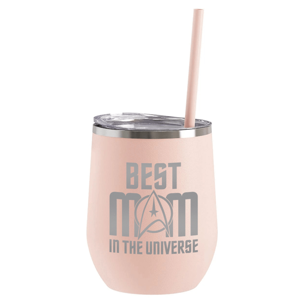 Star Trek: The Original Series Best Mom in the Universe Laser Engraved Wine Tumbler with Straw - Paramount Shop