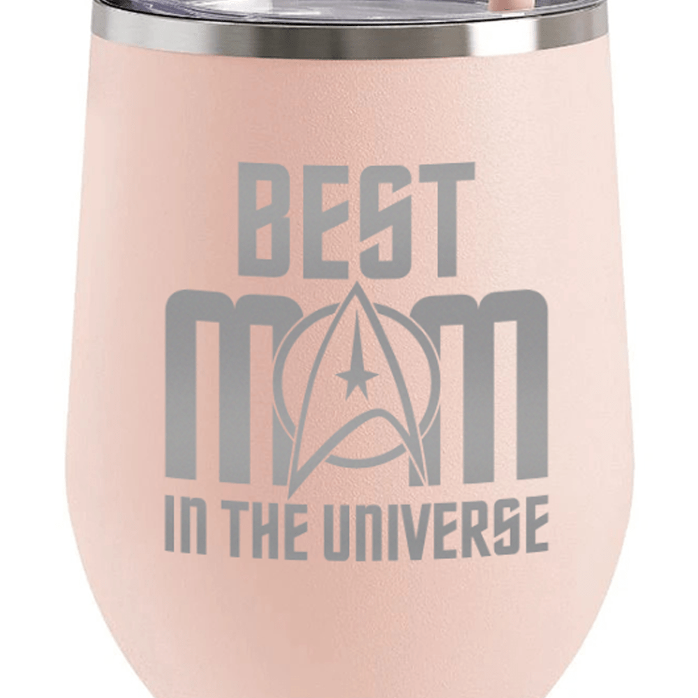 Star Trek: The Original Series Best Mom in the Universe Laser Engraved Wine Tumbler with Straw - Paramount Shop