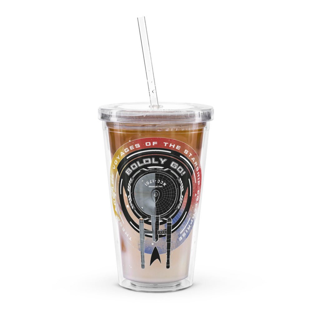 Star Trek: The Original Series Boldly Go Clear Tumbler - Paramount Shop