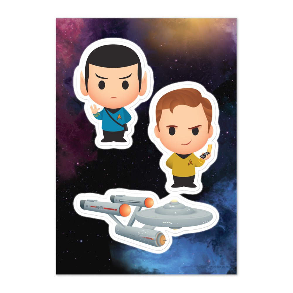 Star Trek: The Original Series Chibi Sticker Sheet - Paramount Shop