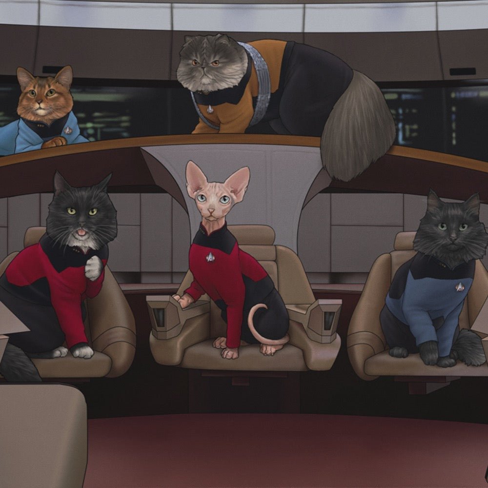 Star Trek: The Original Series Crew Cats Desk Mat - Paramount Shop