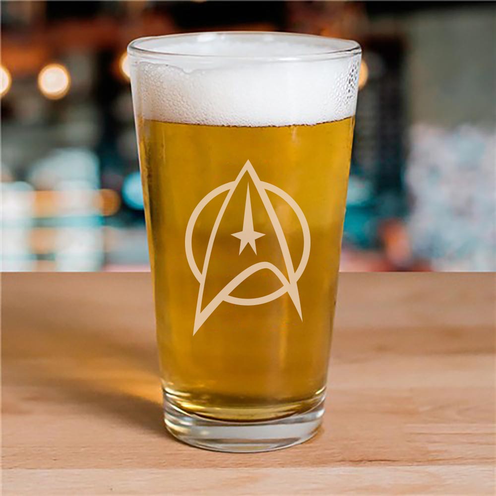 Star Trek: The Original Series Delta Laser Engraved Pint Glass - Paramount Shop
