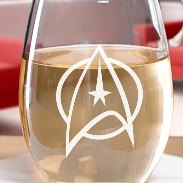 Star Trek: The Original Series Delta Laser Engraved Stemless Wine Glass - Paramount Shop