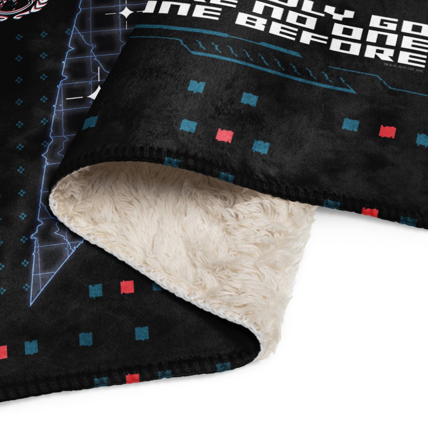 Star Trek The Original Series Enterprise Semper Exploro Sherpa Blanket - Paramount Shop