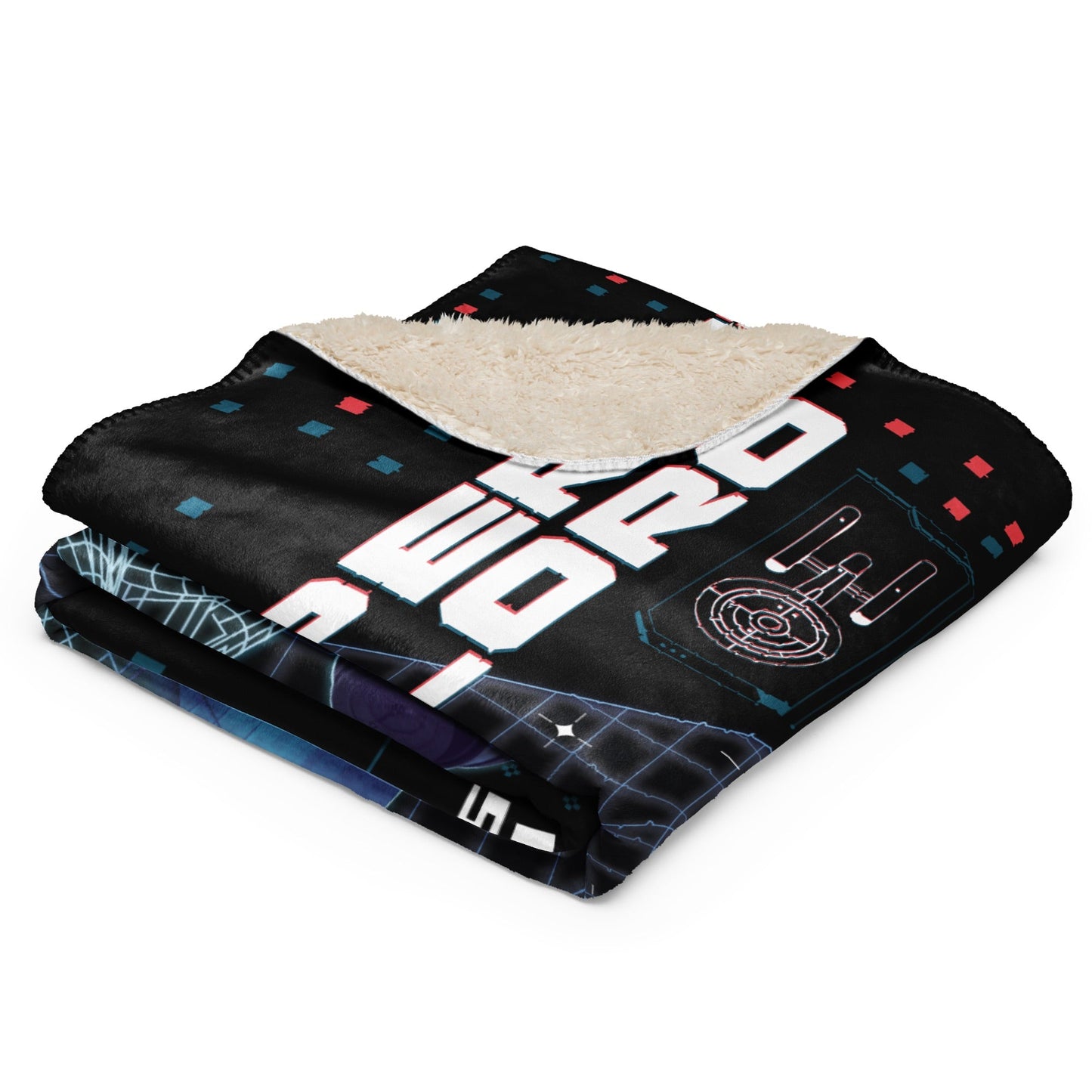 Star Trek The Original Series Enterprise Semper Exploro Sherpa Blanket - Paramount Shop