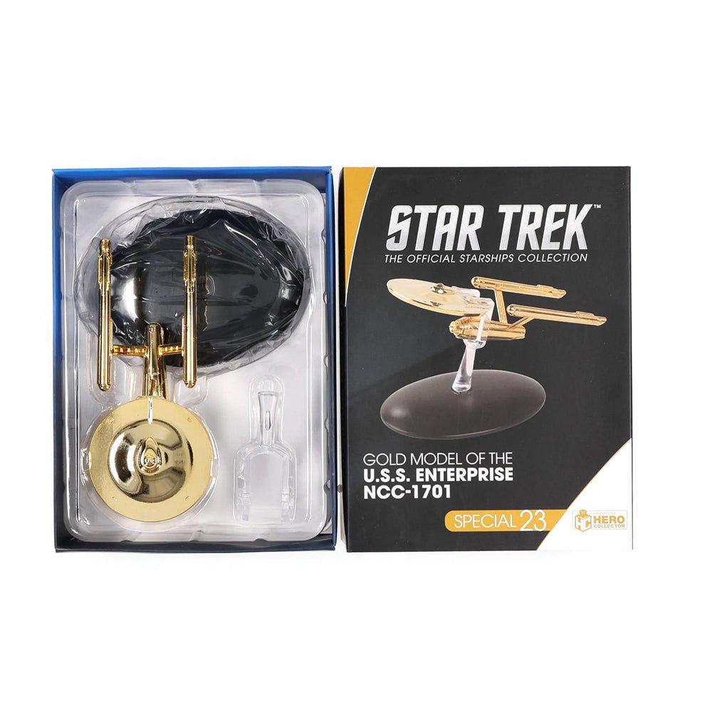 Star Trek: The Original Series Gold Plated Enterprise NCC 1701 Enterprise Ship Replica - Paramount Shop