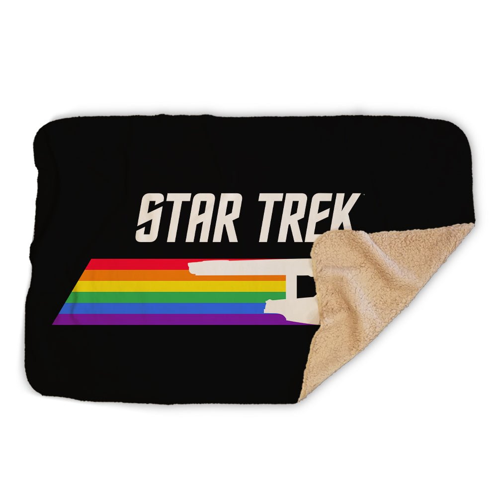 Star Trek: The Original Series Pride Enterprise Sherpa Blanket - Paramount Shop