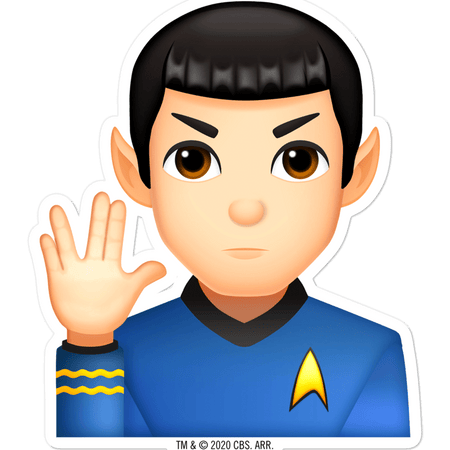 Star Trek: The Original Series Series Spock Emoji Die Cut Sticker - Paramount Shop