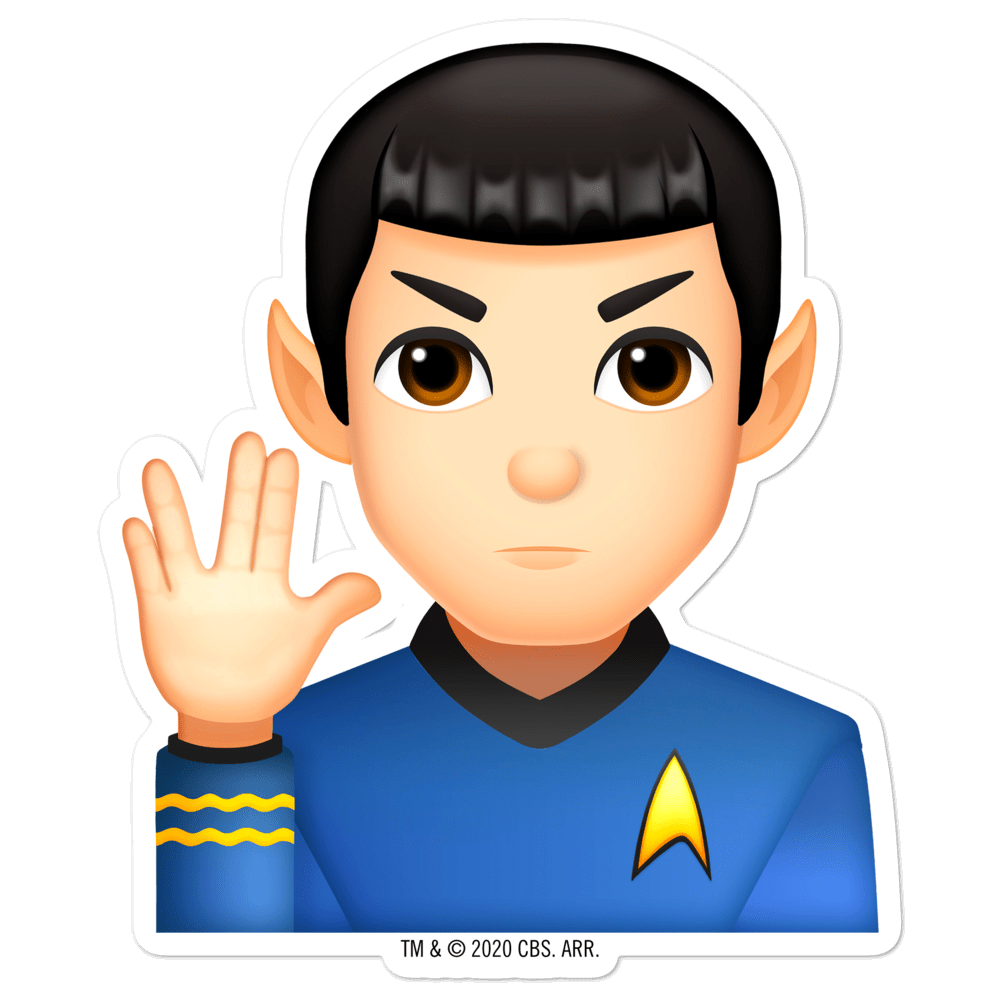 Star Trek: The Original Series Series Spock Emoji Die Cut Sticker - Paramount Shop