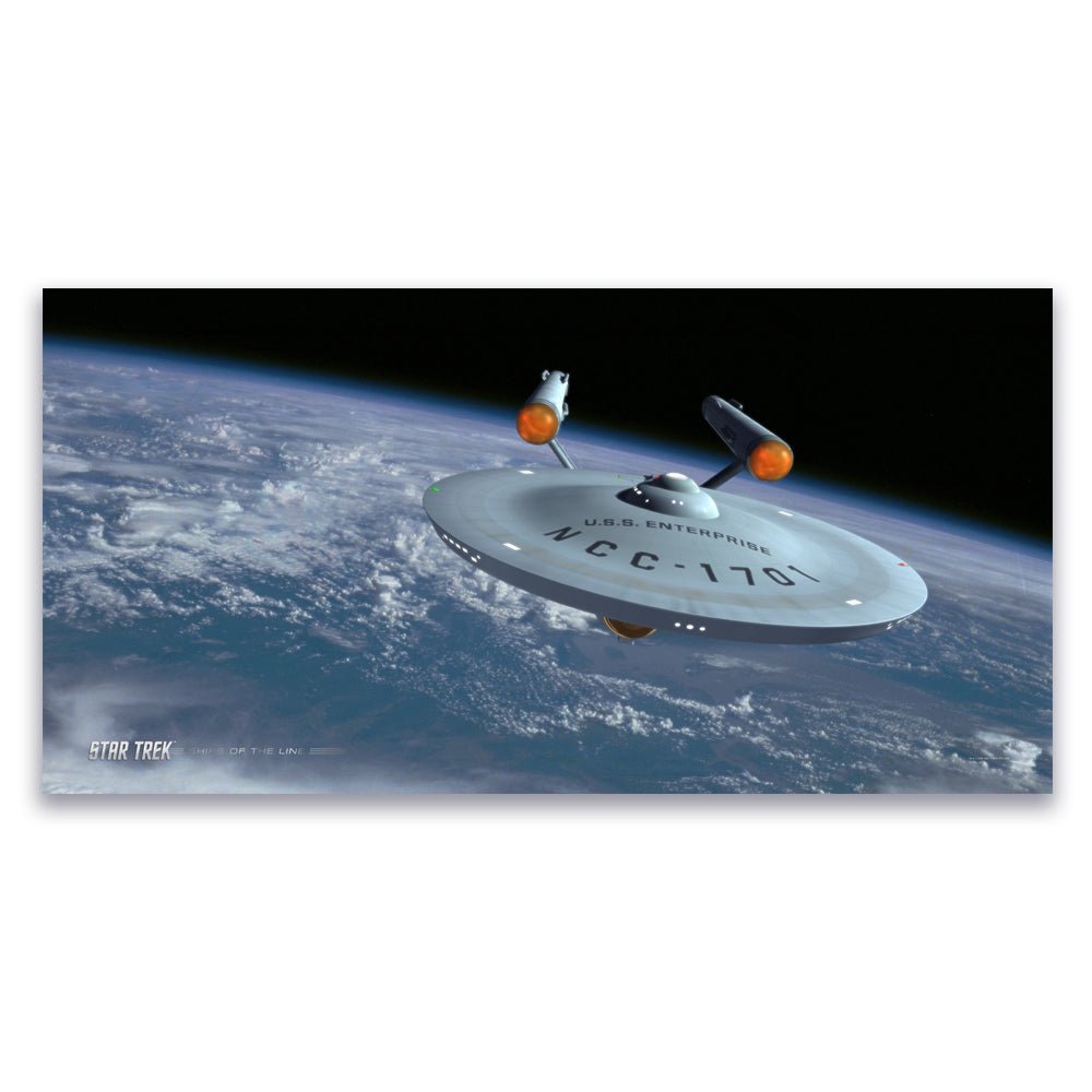 Star Trek: The Original Series Ships of the Line Assignment Earth Satin Poster - Paramount Shop