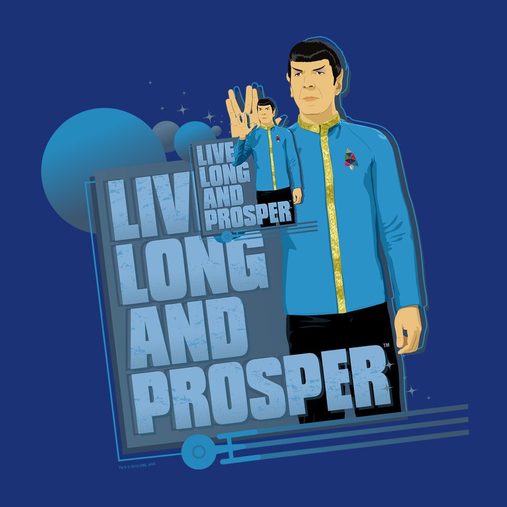 Star Trek: The Original Series Spock Live Long and Prosper Adult Short Sleeve T - Shirt - Paramount Shop