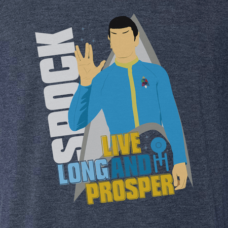 Star Trek: The Original Series Spock Live Long and Prosper Men's Tri - Blend T - Shirt - Paramount Shop
