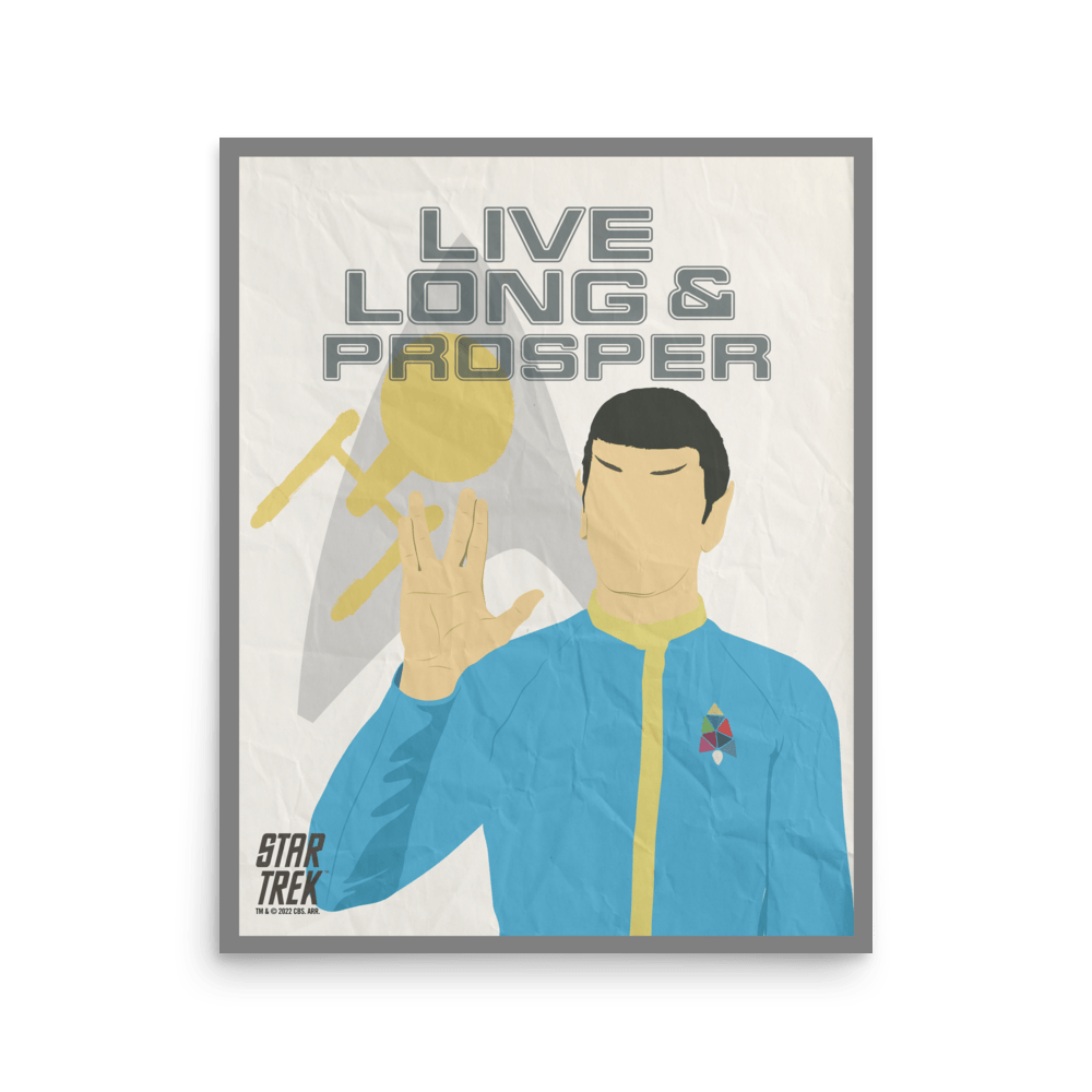 Star Trek: The Original Series Spock Live Long and Prosper Premium Matte Paper Poster - Paramount Shop
