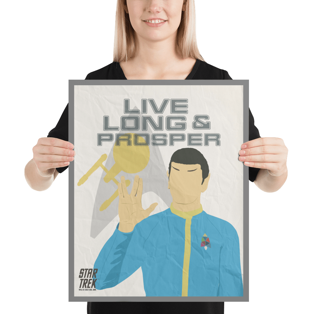 Star Trek: The Original Series Spock Live Long and Prosper Premium Matte Paper Poster - Paramount Shop