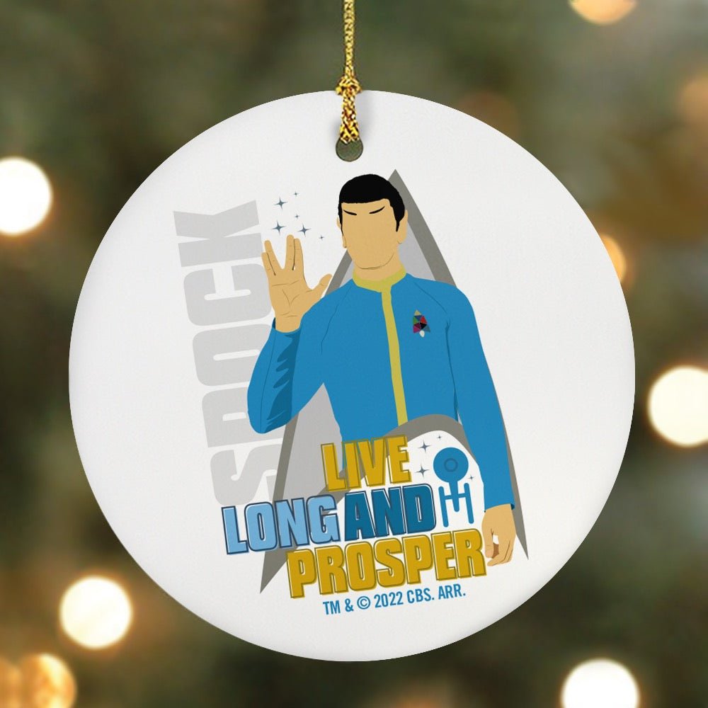 Star Trek: The Original Series Spock Live Long & Prosper Personalized Double - Sided Ornament - Paramount Shop