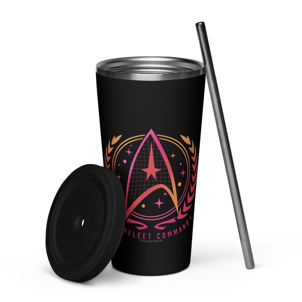 Star Trek: The Original Series Starfleet Badge Tumbler With Straw - Paramount Shop