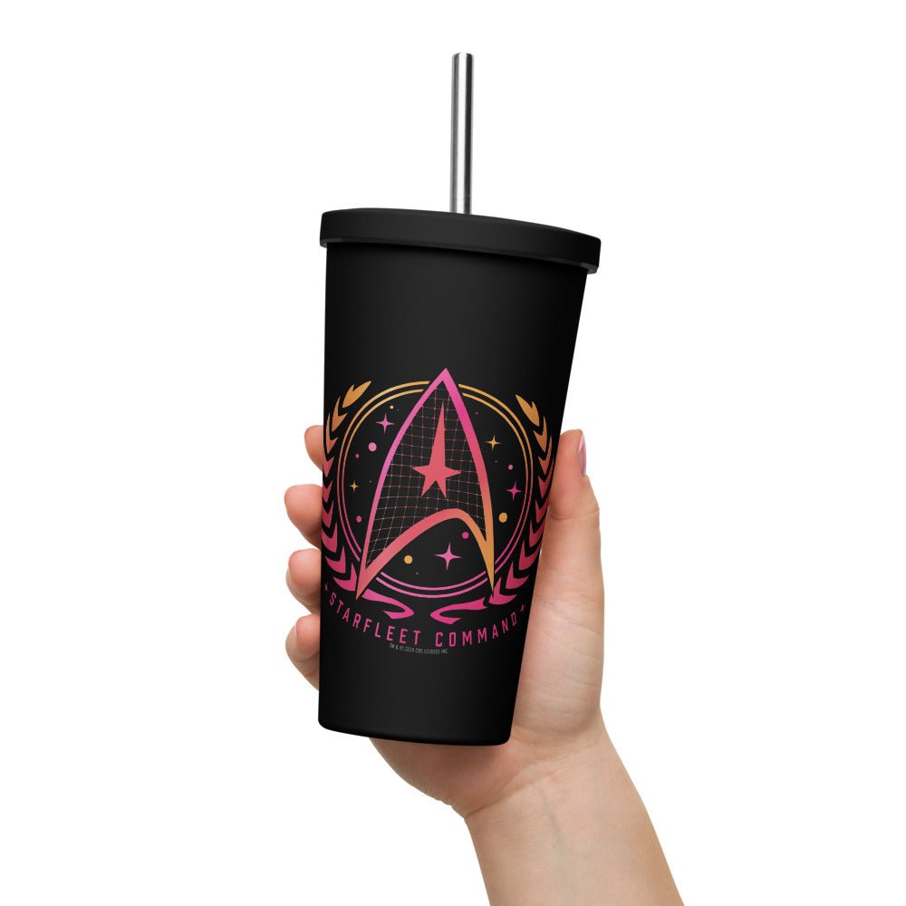 Star Trek: The Original Series Starfleet Badge Tumbler With Straw - Paramount Shop