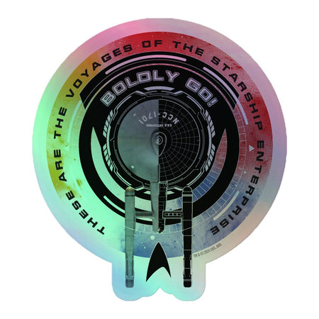 Star Trek: The Original Series To Boldly Go Holographic Sticker - Paramount Shop