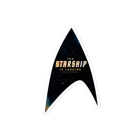 Star Trek The Starship Is Landing Die Cut Sticker - Paramount Shop