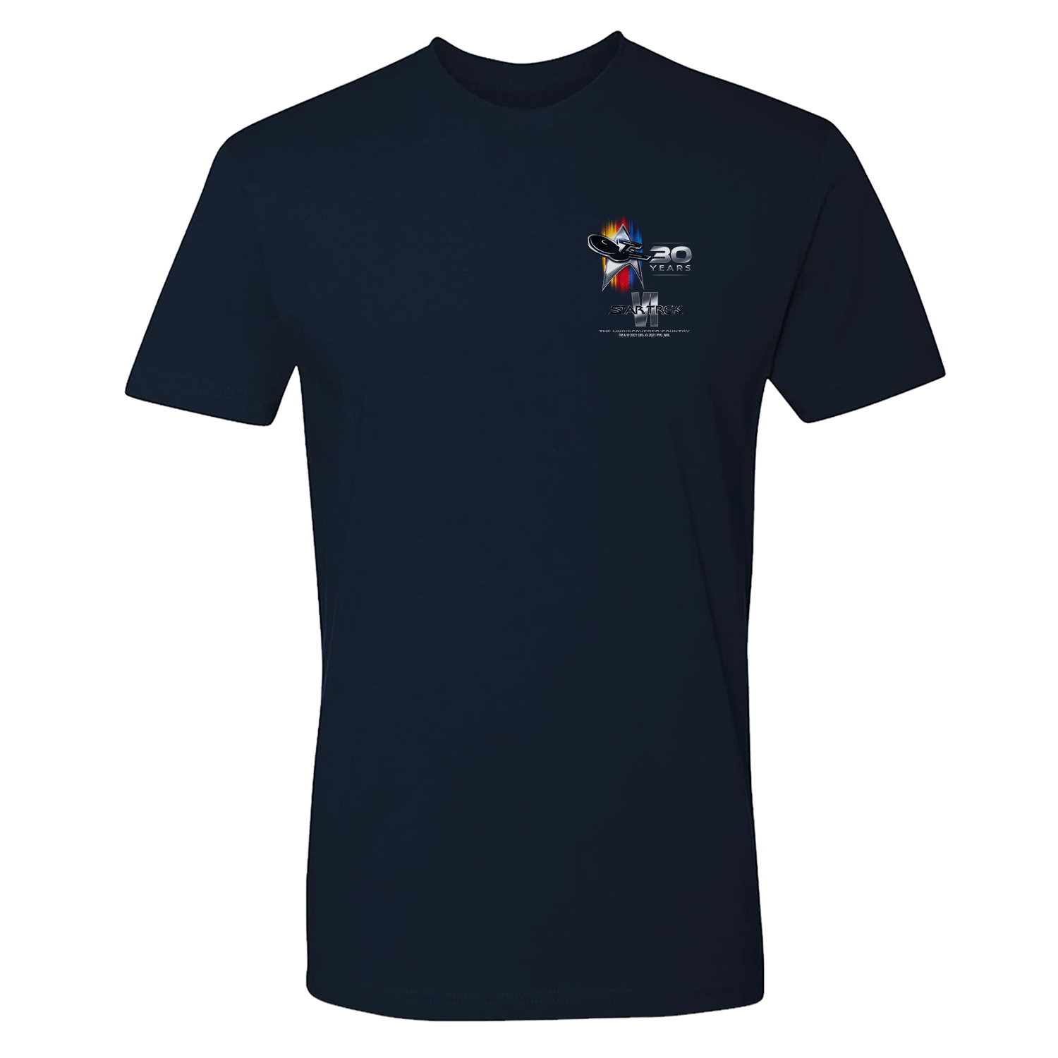 Star Trek VI: The Undiscovered Country 30th Anniversary Small Logo Adult Short Sleeve T - Shirt - Paramount Shop