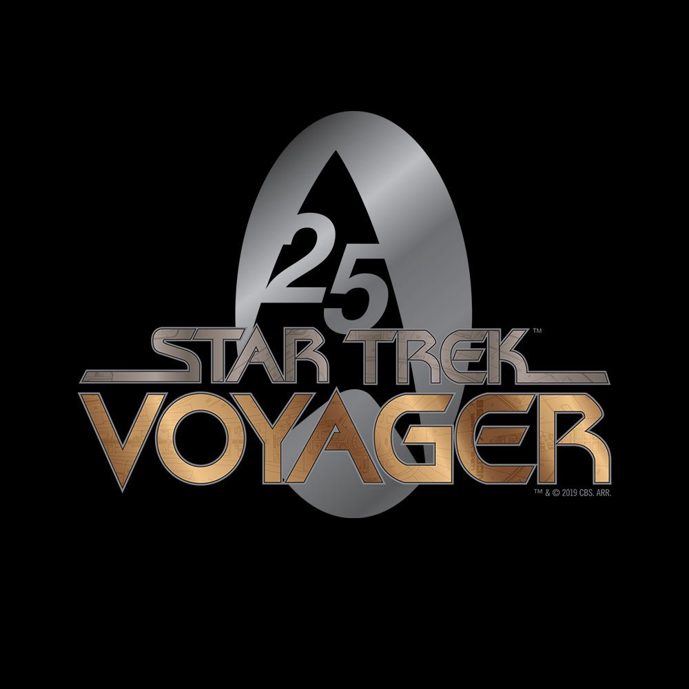 Star Trek: Voyager Gold 25 Logo Adult Short Sleeve T - Shirt - Paramount Shop