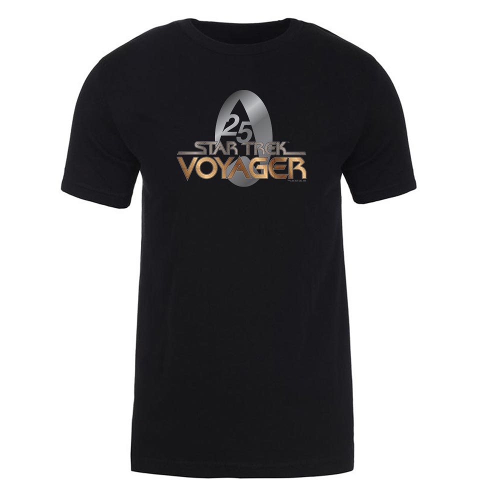 Star Trek: Voyager Gold 25 Logo Adult Short Sleeve T - Shirt - Paramount Shop