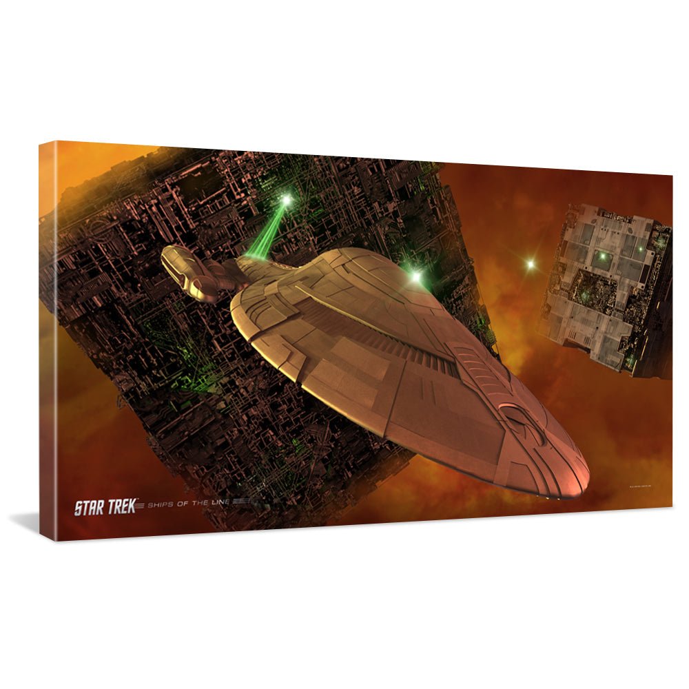 Star Trek: Voyager Ships of the Line Armored Voyager Traditional Canvas - Paramount Shop