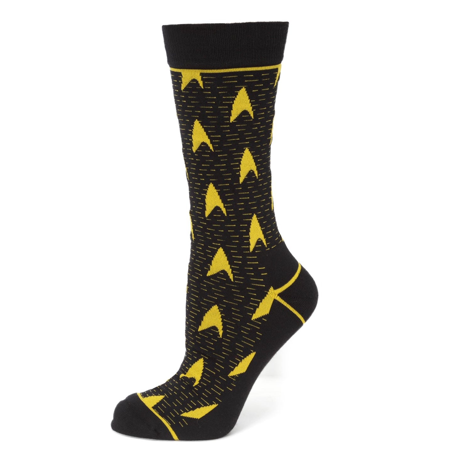 Star Trek Yellow Delta Shield Black Men's Socks - Paramount Shop