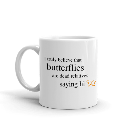 Survivor Butterflies Quote White Mug - Paramount Shop