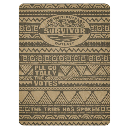 Survivor Castaway Quotes Sherpa Blanket - Paramount Shop