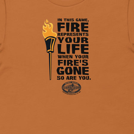 Survivor Fire Represents Life Unisex Premium T - Shirt - Paramount Shop