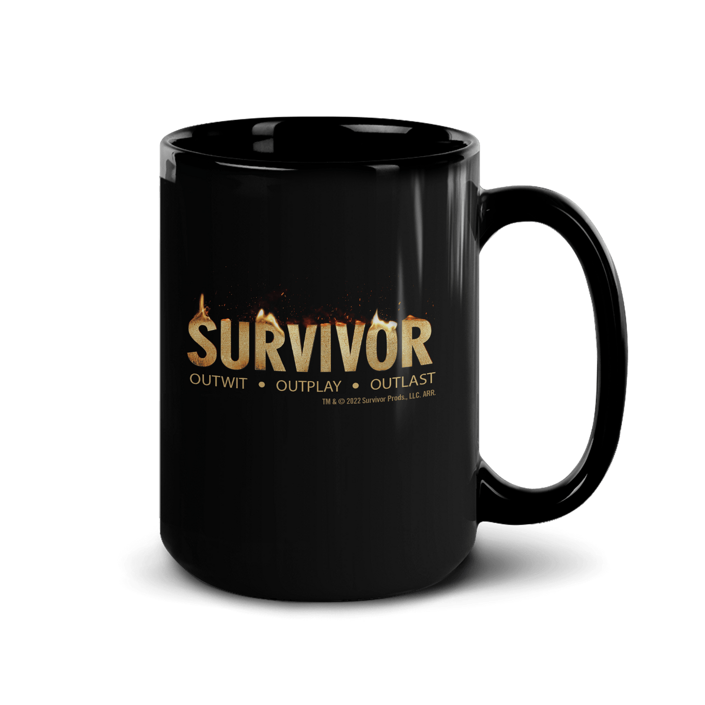 Survivor Flame Logo Black Mug - Paramount Shop