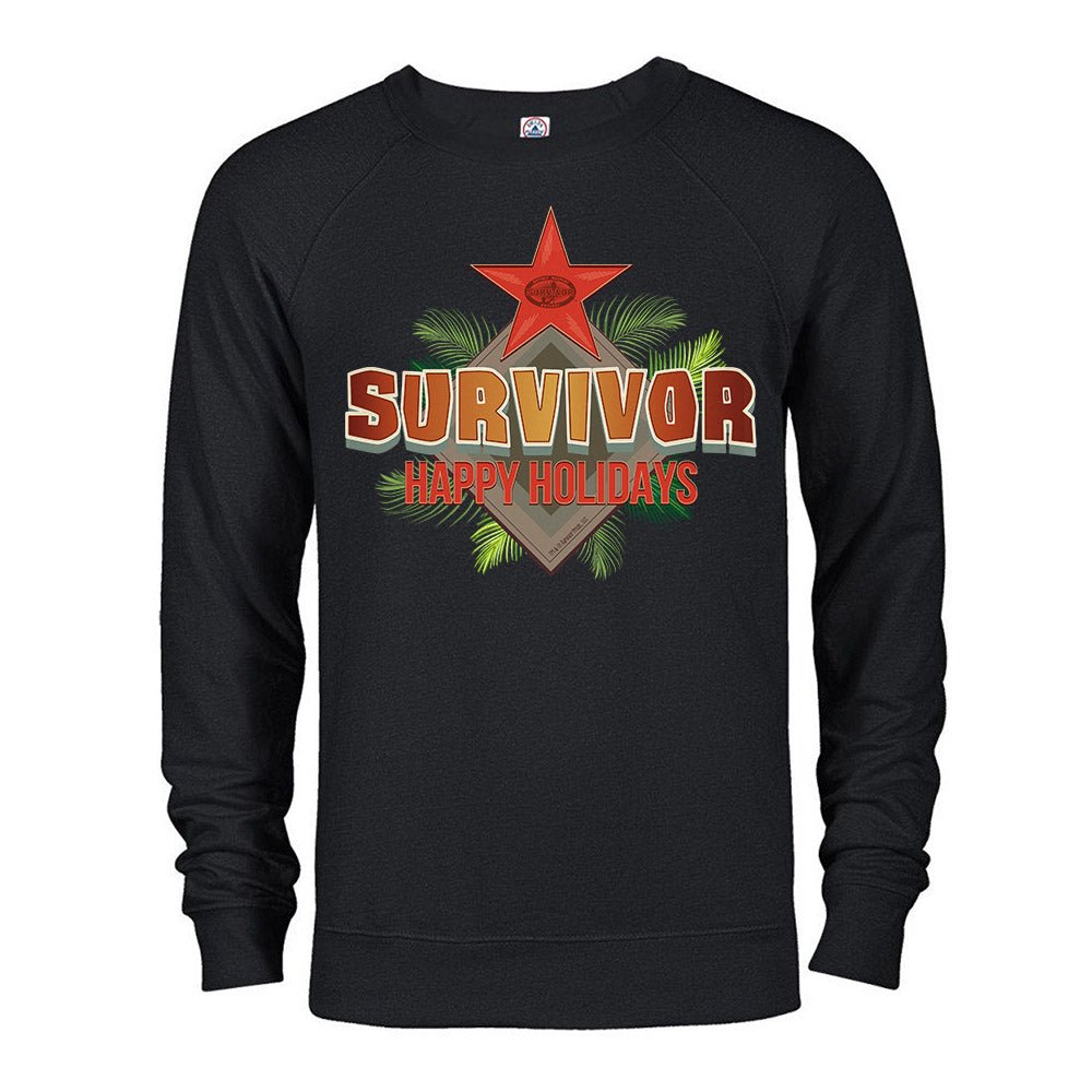 Survivor Happy Holidays Fleece Crewneck Sweatshirt - Paramount Shop