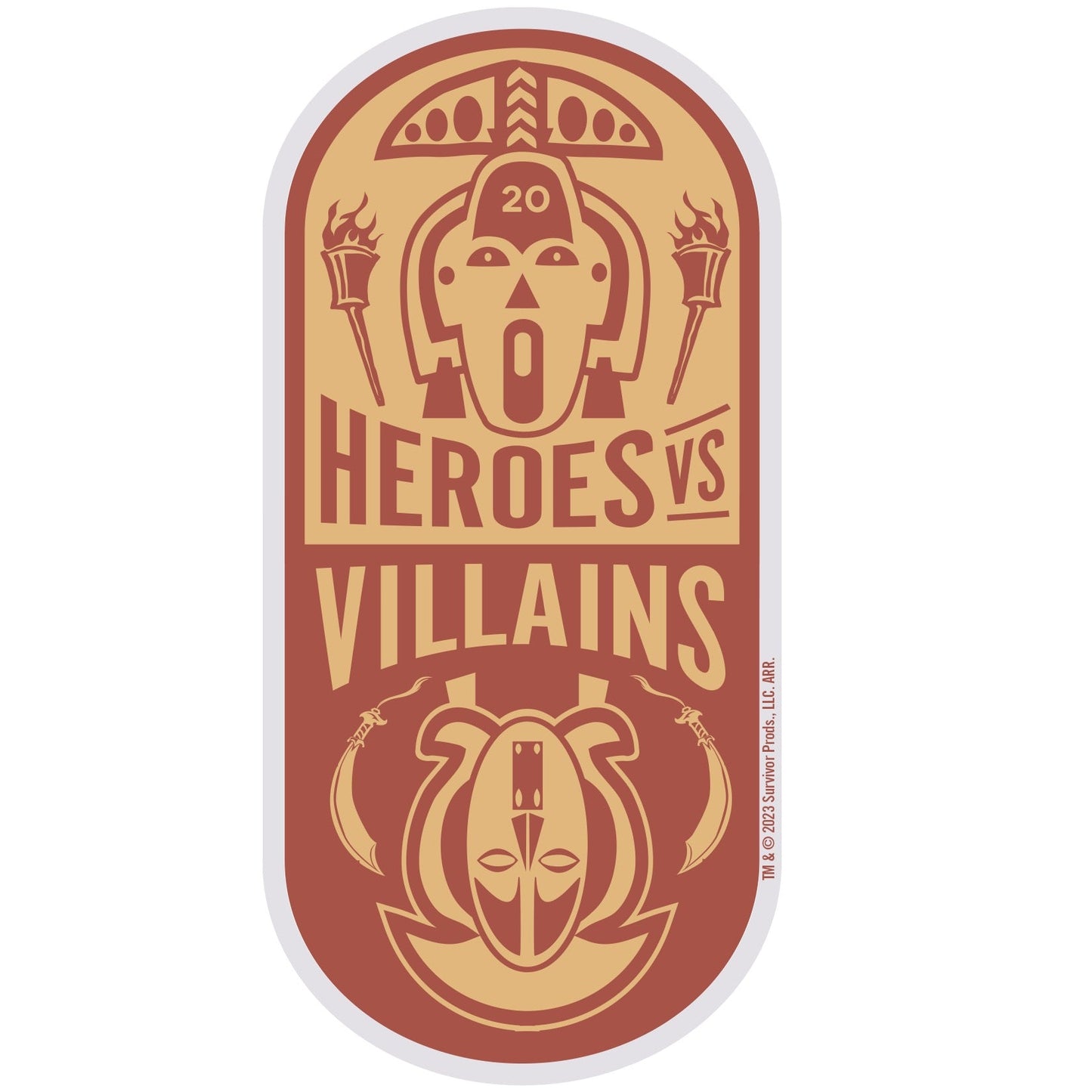 Survivor Heroes vs. Villans Die Cut Sticker - Paramount Shop