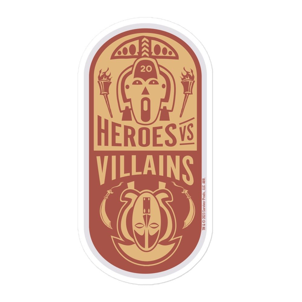 Survivor Heroes vs. Villans Die Cut Sticker - Paramount Shop