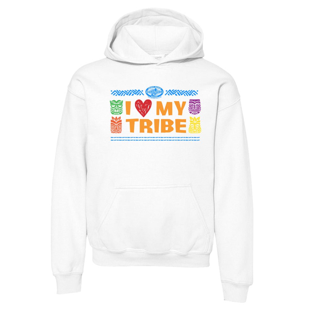 Survivor I Love My Tribe Kids Hooded Sweatshirt - Paramount Shop