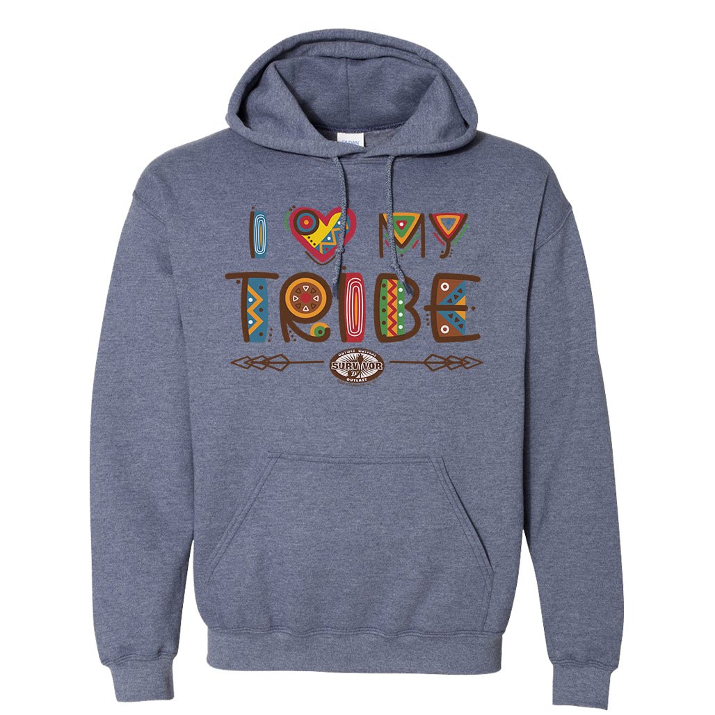 Survivor I Love My Tribe Mashup Fleece Hooded Sweatshirt - Paramount Shop