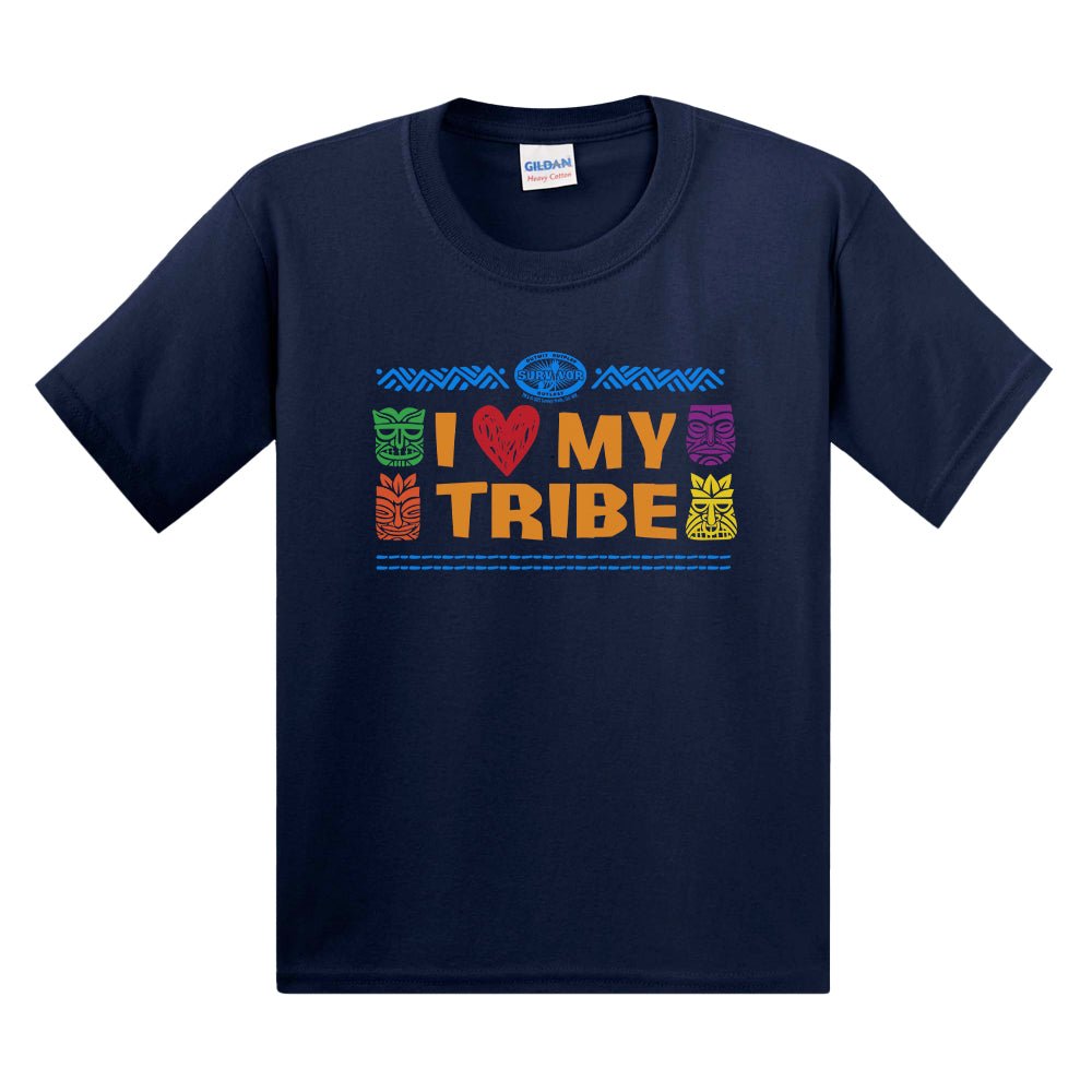 Survivor I Love My Tribe Personalized Kid's Short Sleeve T - Shirt - Paramount Shop