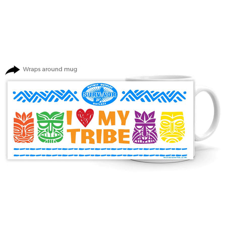 Survivor I Love My Tribe White Mug - Paramount Shop