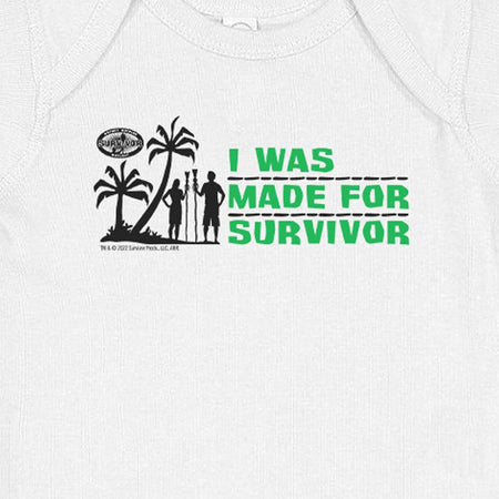 Survivor I Was Made For Survivor Baby Bodysuit - Paramount Shop