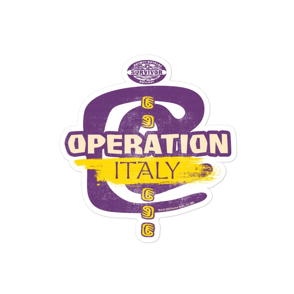 Survivor Operation Italy Sticker - Paramount Shop