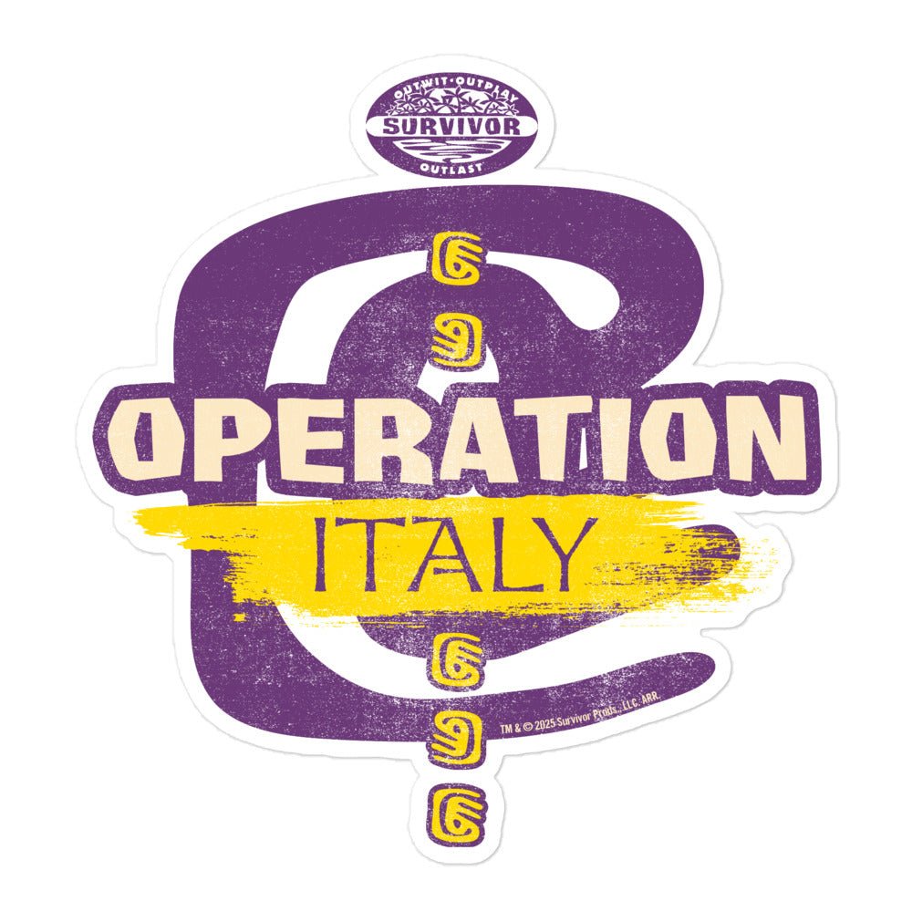 Survivor Operation Italy Sticker - Paramount Shop