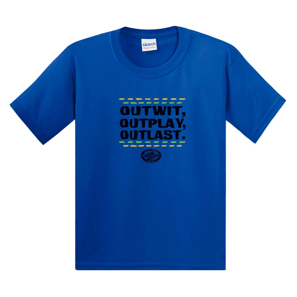 Survivor Outwit, Outplay, Outlast Lines Kids Short Sleeve T - Shirt - Paramount Shop