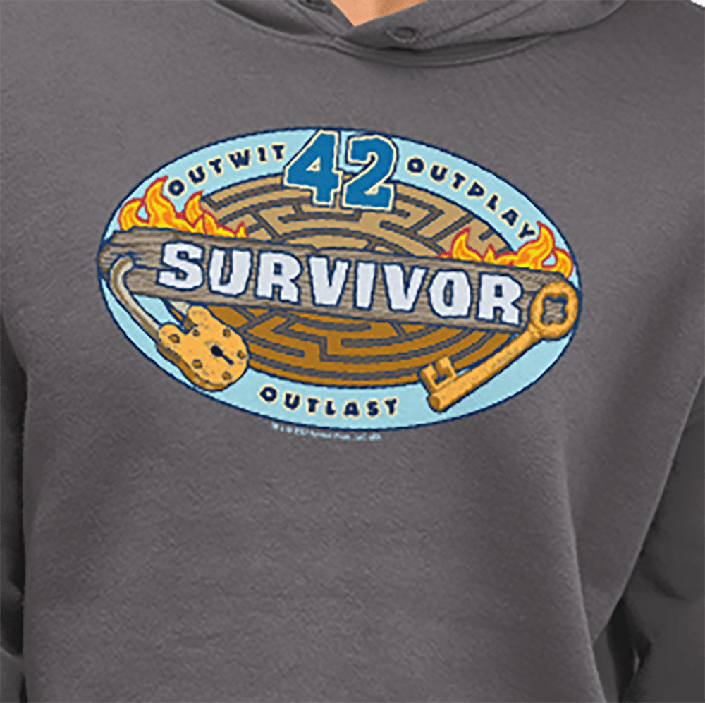 Survivor Season 42 Logo Women's Fleece Crop Hooded Sweatshirt - Paramount Shop